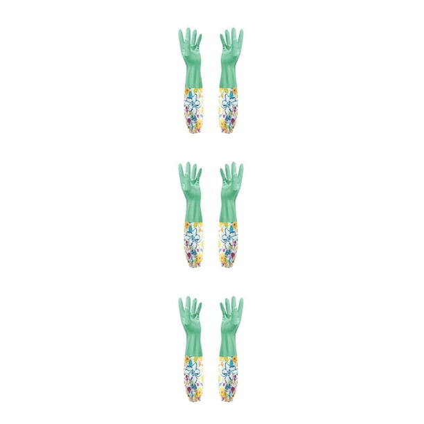 Guantes impermeables de látex Yuarrent Herramienta de limpieza para fregar platos hogar Suministros de ropa Type1