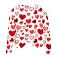thumbnail image 4 of Jsaierl Chandails en Molleton pour Femmes Saint-Valentin Mignons Imprimé Cœur Chandails en Molleton Tendance Chandail Col Rond Décontracté Manches Longues pour Femmes, 4 of 4