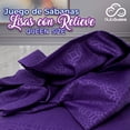 thumbnail image 3 of Sabanas Queen Size Microfibra Amplias Con Relieve Diseño Elegante Nubisuave  Liso Textura Suave, 3 of 6