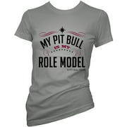 My Pit Bull is My Role Model Women Fitted Shirt Pitbull Accessories Pitbull Gift