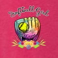 thumbnail image 3 of Wild Bobby, Colorful Softball Girl, Sports, Women Tri-Blend Racerback Tank Top, Shocking Pink, Small, 3 of 5