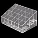 thumbnail image 3 of 24 ranuras acrílico transparente maquillaje trapezoidal lápiz labial soporte de exhibición estante de almacenamiento organizador de cosméticos, 3 of 5