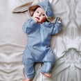 thumbnail image 2 of Toddler Kid Jumpsuit Pants Clothes Newborn Infant Baby Boys Girls Solid Rabbit Ears Hooded Romper Jumpsuit Outfits Summer Jumpsuit For Girls Boys, 2 of 9