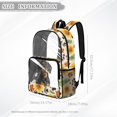 thumbnail image 6 of SEANATIVE Boys Girls Transparent Backpack Kids Teens Clear Bag PVC See Through School Bag Bookbag Transparent Daypack for Stadium Travel School, Dachshund Dog Sunflower Paw Beige, 6 of 7