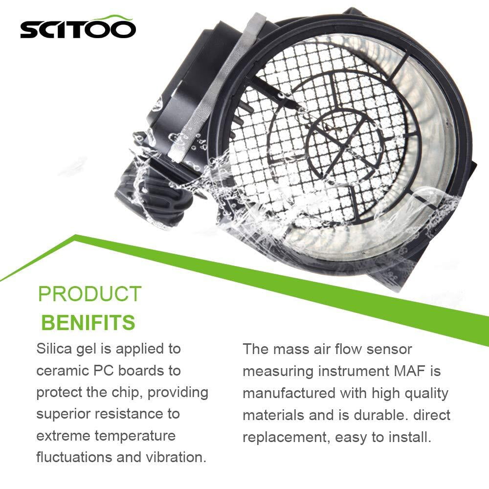 13621703275 SCITOO MAF Mass Air Flow Sensor FITS FOR 1996-1999 for BMW 328is 2.8L,1997-1998 for BMW 528i 2.8L,1996-1999 for BMW M3 3.2L,1997-1998 for BMW Z3 2.8L,1999-2000 for BMW Z3 3.2L