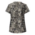 thumbnail image 3 of Camiseta de uniforme de trabajo para mujer, camisetas estampadas de manga corta con cuello en V, camisetas gráficas con bolsillo Pompotops hkajfhjk459134, 3 of 4