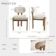 thumbnail image 4 of Hassch Set of 2 Chenille Upholstered Dining Chairs, Comfortable Accent Side Chairs with Padded Seat and Adjustable Foot Nails, Beige, 4 of 8