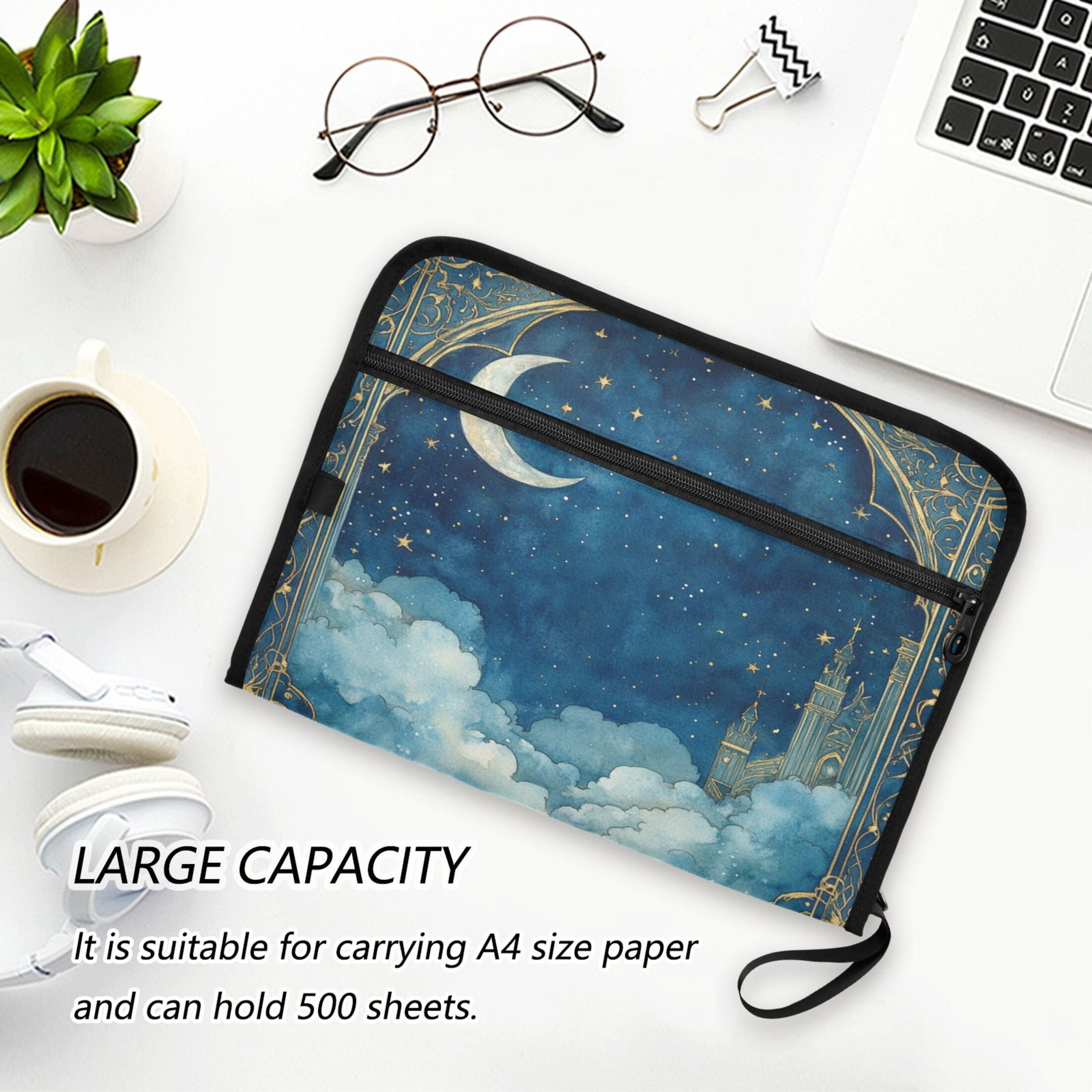 WOBOGO Fantasy Palace Expanding File Folder Letter Size Accordion Filing Organizer 13 Pocket Separate Organ Pocket