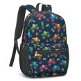 thumbnail image 2 of Monster Cartoon Truck Black Pattern 17" School Backpacks for Teens,Waterproof Oxford Fabric,S-Shape Padded Straps for School,Travel,Hiking,Camping, 2 of 6