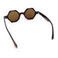thumbnail image 6 of Hipster Round Circle Lens Octagon Plastic Hustler Sunglasses Tortoise - Brown, 6 of 7