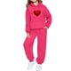 thumbnail image 1 of TaTaai Valentine's Day Kids Hoodie and Pants Set, Heart Print Two Piece Outfit, Cute Couple Matching Wear Gift, 1 of 4