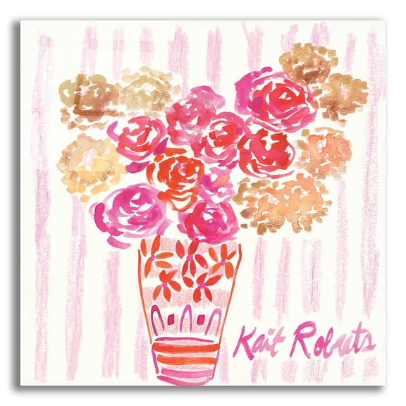 Epic Art 'Boudoir Blooms' by Kait Roberts, Acrylic Glass Wall Art, 12"x12"