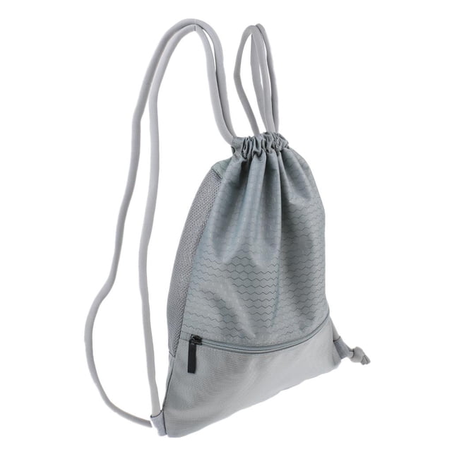 Bolsa con cordón Sharpla para gimnasio con correa para el hombro playa viajes deportes natación gris
