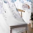 thumbnail image 5 of Sheer Curtains 108 Inches Long, Summer Botanical Weeping Light Filtering Window Curtains for Living Room/Bedroom, Blue Eucalyptus Leaves Rod Pocket Voile Sheer Curtain Drapes, 52"W x 108"L, 2 Panels, 5 of 9