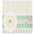 thumbnail image 3 of Ambesonne Shabby Flora Shower Curtain, Sewing Theme Border, 69"Wx84"L, Multicolor, 3 of 3
