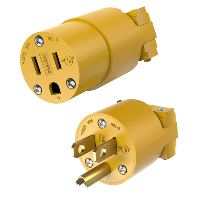 Juego de enchufe y conector eléctrico ENERLITES 15 A 125 V NEMA 5-15
