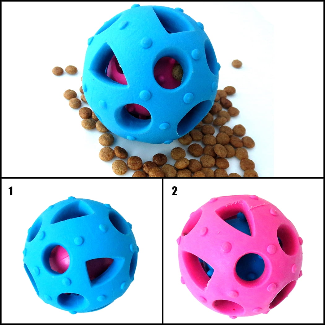 Pet Feeder 2.76'' Hollow Dog Ball Treat Dispensing Dog Toy Interactive