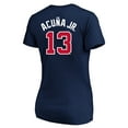 thumbnail image 3 of Women's-Profile Ronald Acu-a Jr. Navy Atlanta Braves Plus Size Name & Number T-Shirt, 3 of 3