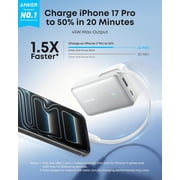 Anker Nano Power Bank, 10,000mAh Portable Charger with 2.3 ft InstaCord Retractable Cable, 45W Max Compact Battery Pack, Smart Display