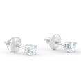 thumbnail image 3 of Pompeii 1/3 Ct Screw Back Diamond Studs 14k White Gold Lab Grown Earrings (F,VS/SI), 3 of 6