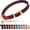 Burgundy, variant on OOPSDOGGY Rolled Leather Cat Collar with Bell - Reflective Kitten Collar with Safety Elastic Strap - Adjustable Small Pet Collars for Cats, Black