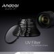 thumbnail image 2 of 67 mm Lente de UV Filtro de UV filtro protector UV Ultra-Violeta para Canon Nikon DSLR cámara Andoer Placa UV, 2 of 6