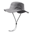 thumbnail image 1 of MIASHUI Lightweight Adjustable Sun Hat for School Children Outdoor Beach Activities Grey,One Size, 1 of 2
