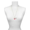 thumbnail image 3 of Delight Jewelry Silvertone Large Greek Letter - Psi - Red Heart Nurse Strong Zoe Necklace, 3 of 4