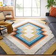 thumbnail image 2 of SAFAVIEH Kenya Vana Diamond Area Rug, Black/Ivory, 9' x 12', 2 of 9
