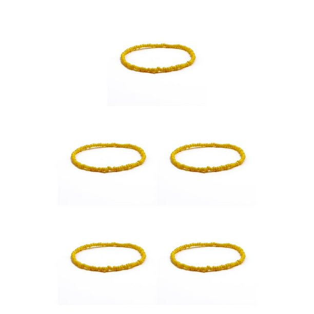 Qarigey de tobillo con cuentas de arroz, cadenas de tobillo duraderas simples creativas, tobilleras elegantes bohemias multiusos hechas a mano Type2 NO2 Qarigey CBP200685