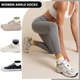 thumbnail image 4 of Loritta Secret Womens Ankle Socks, 8 Pairs Low Cut Cotton Athletic Running Sports Breathable Contrast Color Cuff Socks for Women, Size 9-11, 4 of 7