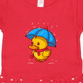 thumbnail image 3 of Inktastic Rainy Ducky Girls Toddler Dress, 3 of 4