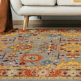 thumbnail image 6 of BNM Rustic Scroll Indoor Area Rug, 8' x 10', Blue, 6 of 6