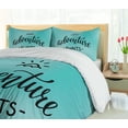 thumbnail image 5 of Ambesonne Adventure Duvet Cover Set, Blue Abstract, Queen, Charcoal Grey and Turquoise, 5 of 6