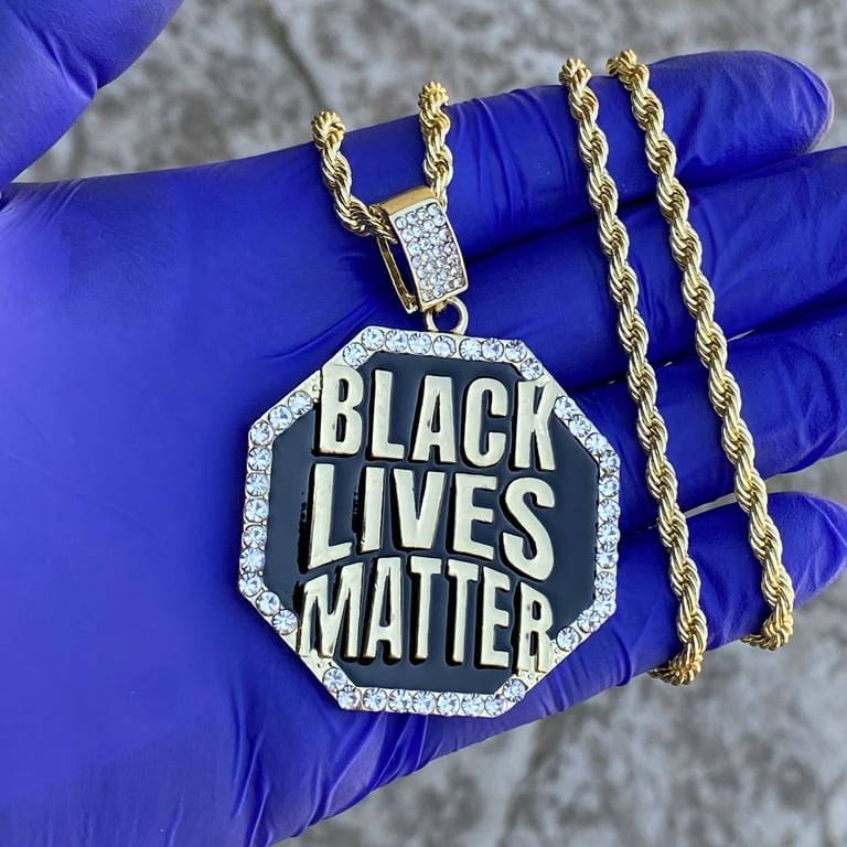 Blue lives shop matter necklace