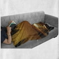 thumbnail image 6 of Central America Soft Flannel Fleece Throw Blanket, Costa Rica Sunset with a Surfer Admiring the Waves Tropical Destination, Cozy Plush for Indoor and Outdoor Use, 50" x 60", Multicolor, by Ambesonne, 6 of 6