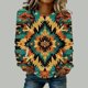 thumbnail image 1 of TaTaai Women's Retro Western Print Round Neck Long Sleeve Sweatshirt Fashion Casual Regular Shoulder Loose Top Soft for Daily Party Work Vacation Gift, 1 of 4