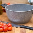 thumbnail image 3 of Flonal Monolite Non-Stick Deep Stew Cooking Pot 5.5 Qt (5.2 L) Forged Aluminum Nonstick Stockpot Granite Soup Pot Induction Cookware, Gray, 3 of 6
