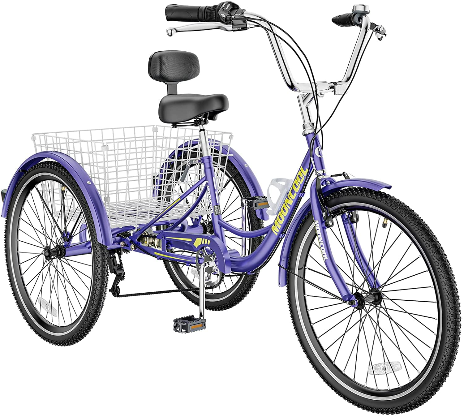 ABORON Adult 20/24/26 inch Tricycles with Big Basket, Adults 7 Speed