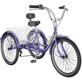 thumbnail image 2 of ABORON Adult 20/24/26 inch Tricycles with Big Basket, Adults 7 Speed Trikes 3 Wheel Bikes, Cruise Bike for Seniors, Women, Men for Recreation, Shopping, Multiple Colors, 2 of 11