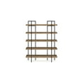 thumbnail image 2 of Tey Bookcase, 5 Display Shelves, Brown Mango Wood, Gray Metal Frame, 2 of 5