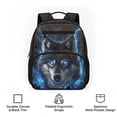 thumbnail image 6 of Uorisanigo Blue Lightning Wolf Kids Backpack for Toddler Boys Preschool, Mini Lightweight Daypack for Kindergarten, Casual Schoolbag with Side Pocket for Daily Use, 6 of 7