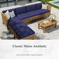thumbnail image 2 of Alpha Joy 5 Pieces Wicker Patio Furniture Conversation Set Boho Style Outdoor Sofa with Wood Coffee Table, 2 of 13