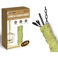 thumbnail image 1 of Royal Designs, Inc. Cord & Chain Cover 4 ft Silk Type Fabric, Chandelier Pendant Lighting Chain & Cable Management, Touch Fastener, Pear Green - 1 Pack, 1 of 4