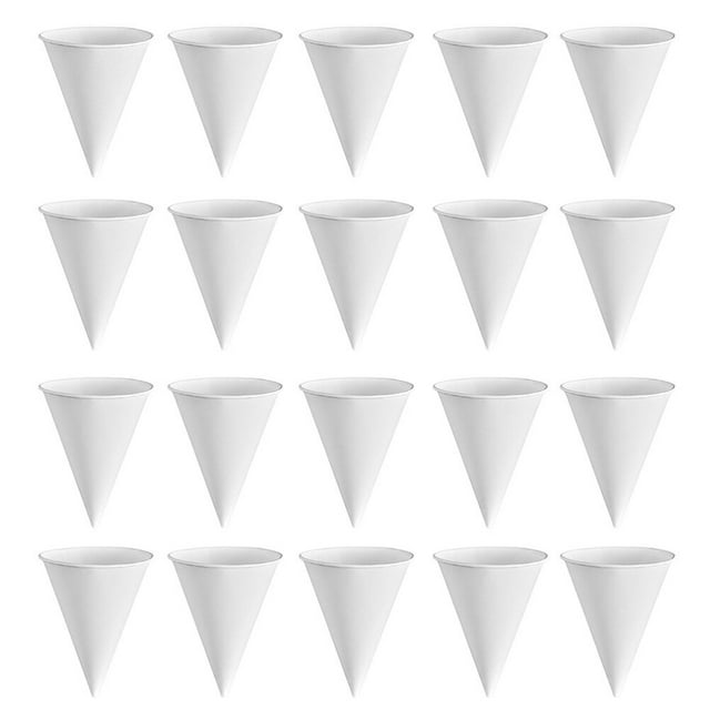 250 Pcs Gobelets en Papier en Forme de Cône Gobelets Jetables Gobelets à Eau Gobelets à Glace