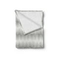thumbnail image 2 of Grey Chevron Soft Flannel Fleece Throw Blanket, Minimalist Triangles Waves in Symmetric Lines Geometric Motif, Cozy Plush for Indoor and Outdoor Use, 60" x 80", Pale Grey White, by Ambesonne, 2 of 5