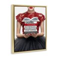 thumbnail image 3 of Stupell Industries Glam Red Fashion Books Girl Gold Floating Frame Canvas Art, 17 x 21, by Amanda Greenwood, 3 of 8