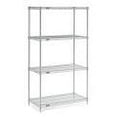 thumbnail image 4 of Nexel 4 Shelf Chrome Wire Shelving Unit Starter 36""W x 12""D x 86""H, 4 of 4