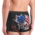 thumbnail image 3 of Uemuo Largemouth Bass Fish in USA Pattern Men's Boxer Briefs,Trunk Anti-Chafing,Comfortable, Durable, and Stylish Underwear-XX-Large, 3 of 9