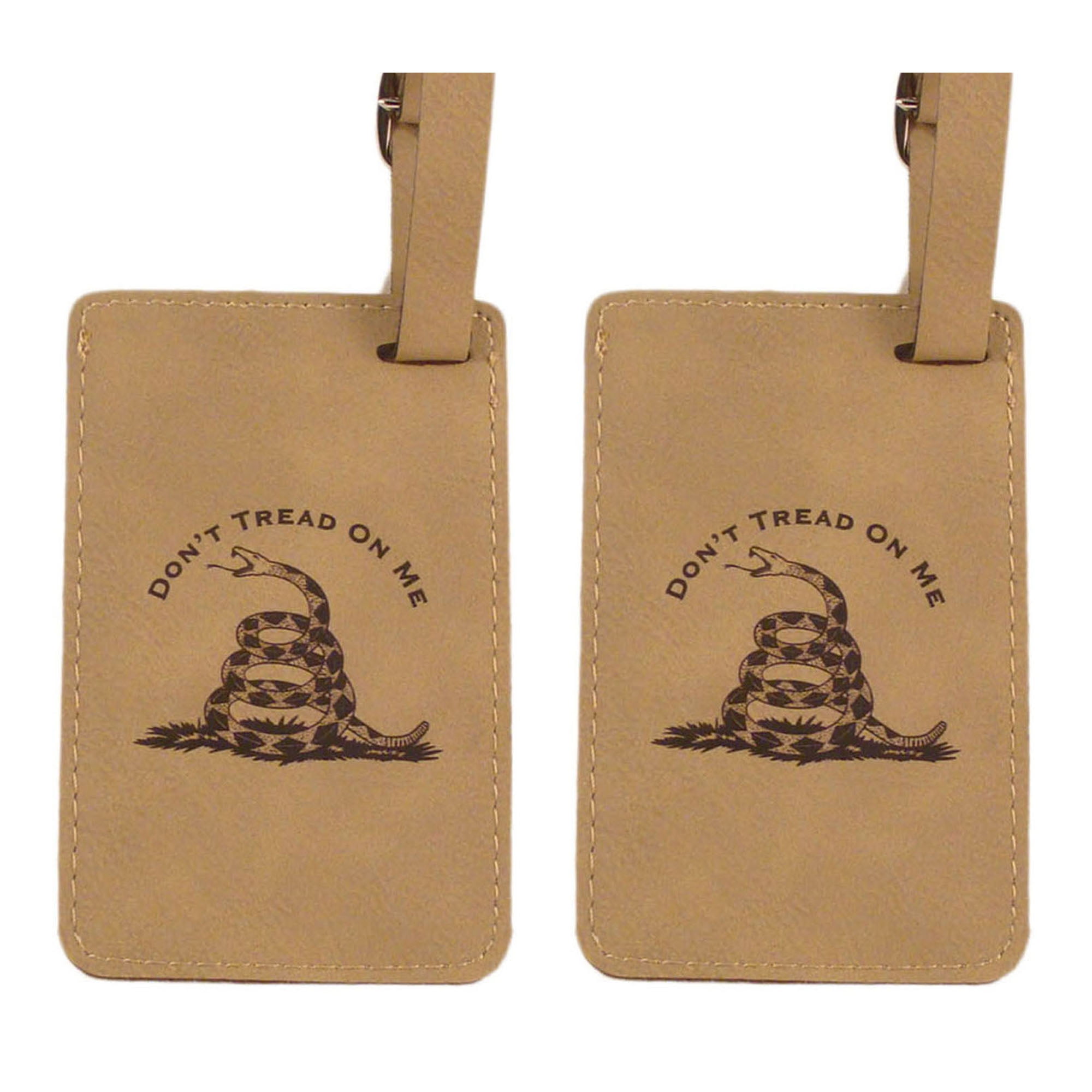 American Flag And Dont Tread On Me Luggage Tag Label Travel Bag Label With Privacy Cover Luggage Tag Leather Personalized Suitcase Tag Travel Accessories